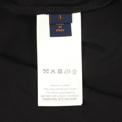26SS エンベリッシュド シグネチャー ショートスリーブ 半袖Tシャツ コットン ブラック ルイヴィトン