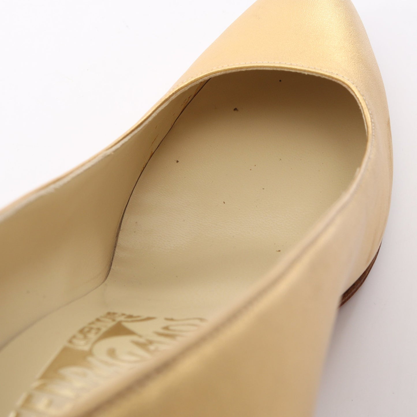 Ferragamo's Creations 500足限定 パンプス レザー ゴールド サルヴァトーレフェラガモ