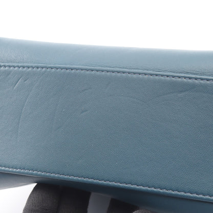 ミニピーカブー 2WAY ハンドバッグ レザー ダークブルー フェンディ バッグ FENDI
