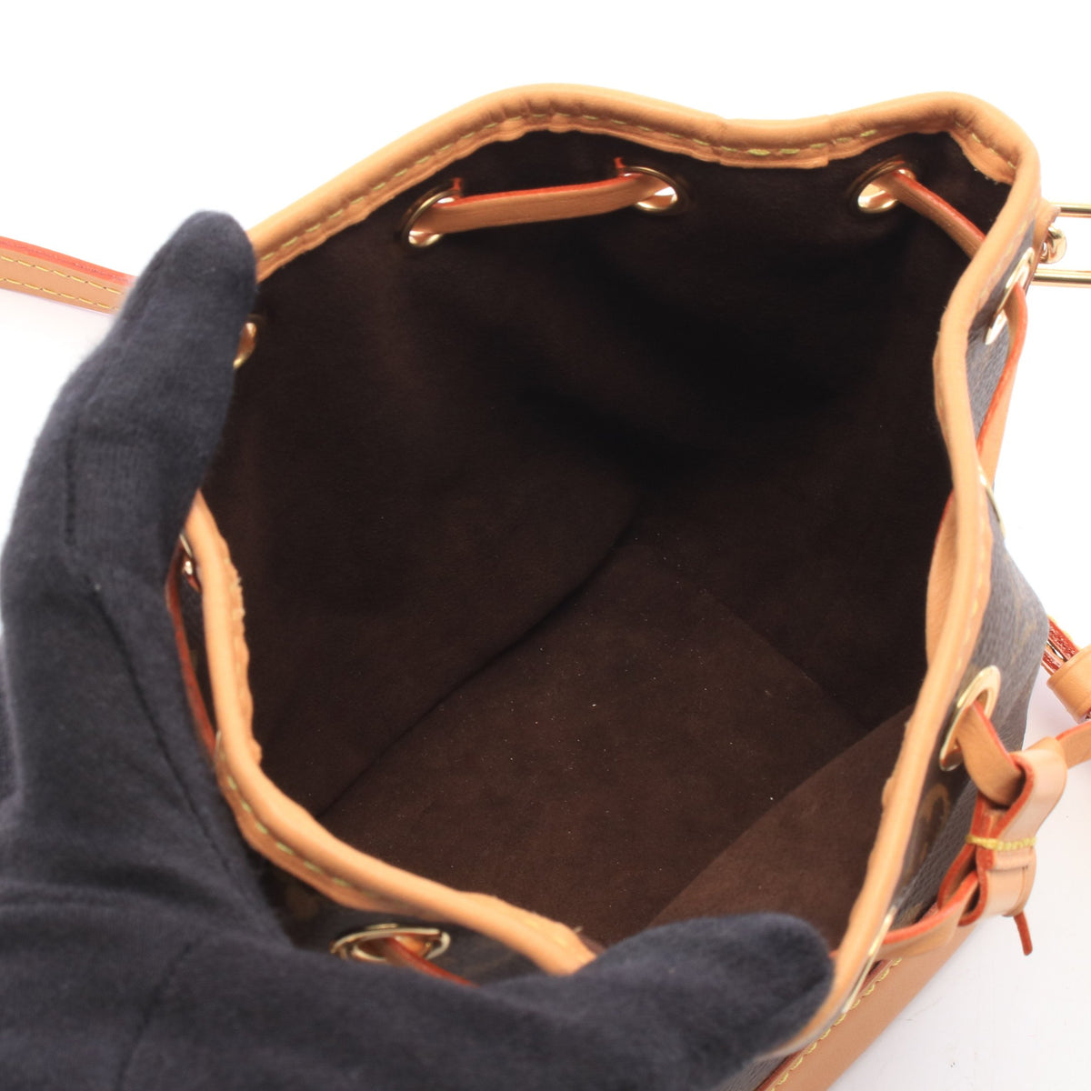 ナノ ノエ モノグラム ハンドバッグ PVC レザー ブラウン ルイヴィトン バッグ LOUIS VUITTON