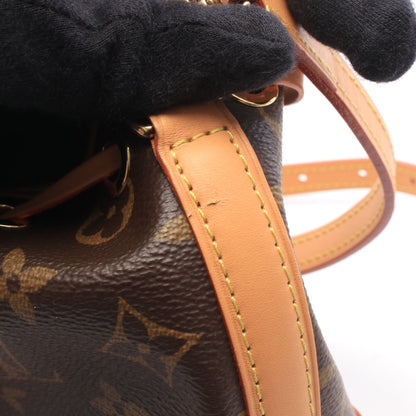 ナノ ノエ モノグラム ハンドバッグ PVC レザー ブラウン ルイヴィトン バッグ LOUIS VUITTON