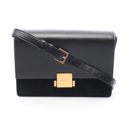 ベルシャス ミディアム ショルダーバッグ レザー スエード ブラック サンローランパリ バッグ SAINT LAURENT PARIS