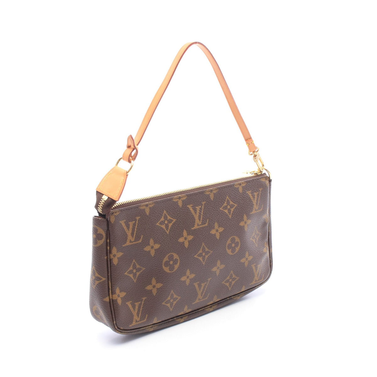 ポシェットアクセソワール モノグラム ハンドバッグ PVC レザー ブラウン ルイヴィトン バッグ LOUIS VUITTON