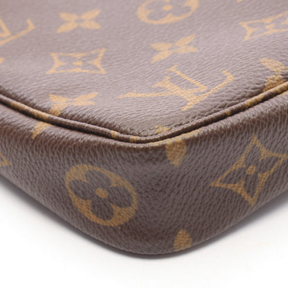 ポシェットアクセソワール モノグラム ハンドバッグ PVC レザー ブラウン ルイヴィトン バッグ LOUIS VUITTON