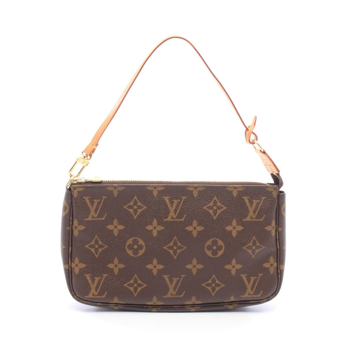 ポシェットアクセソワール モノグラム ハンドバッグ PVC レザー ブラウン ルイヴィトン バッグ LOUIS VUITTON