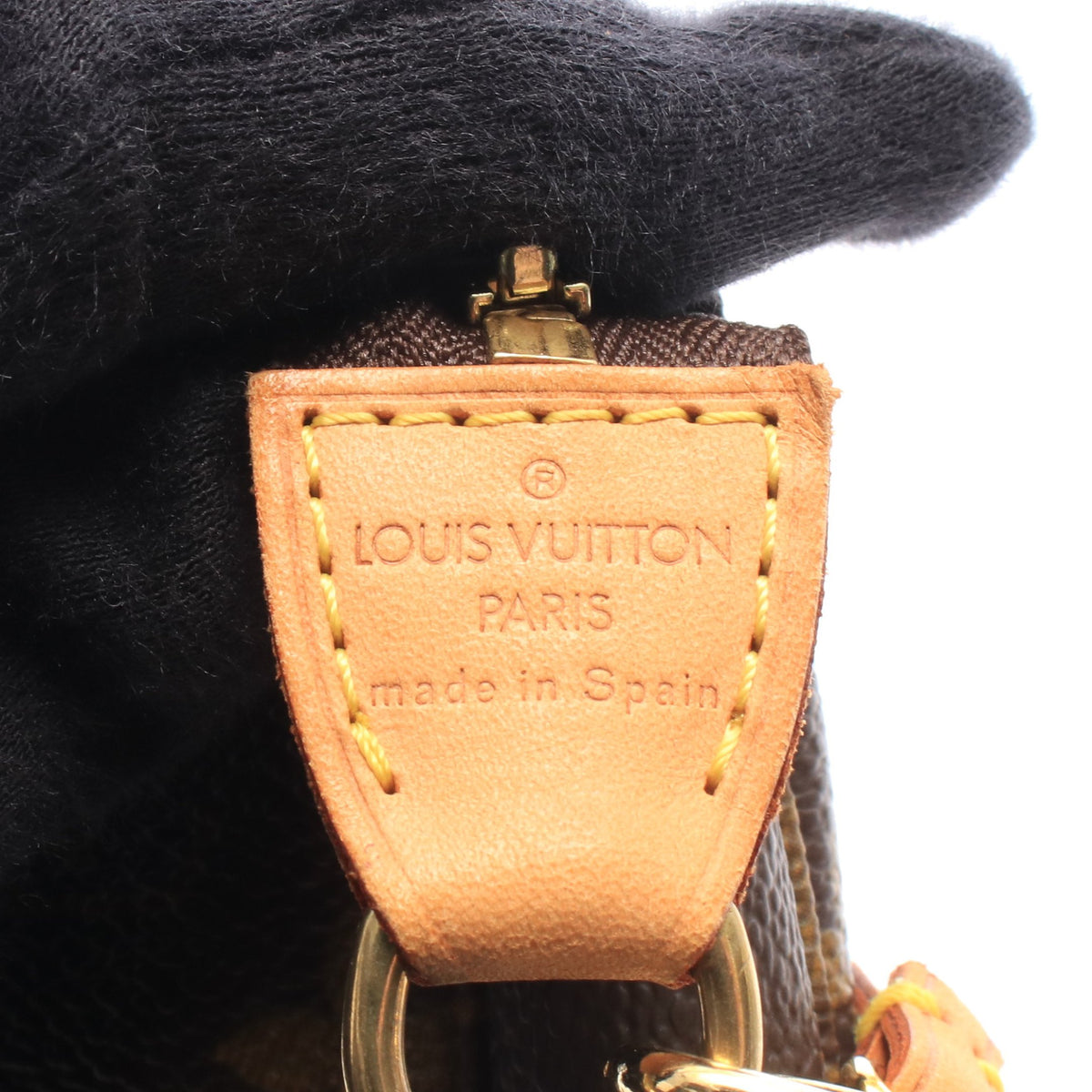 ポシェットアクセソワール モノグラム ハンドバッグ PVC レザー ブラウン ルイヴィトン バッグ LOUIS VUITTON