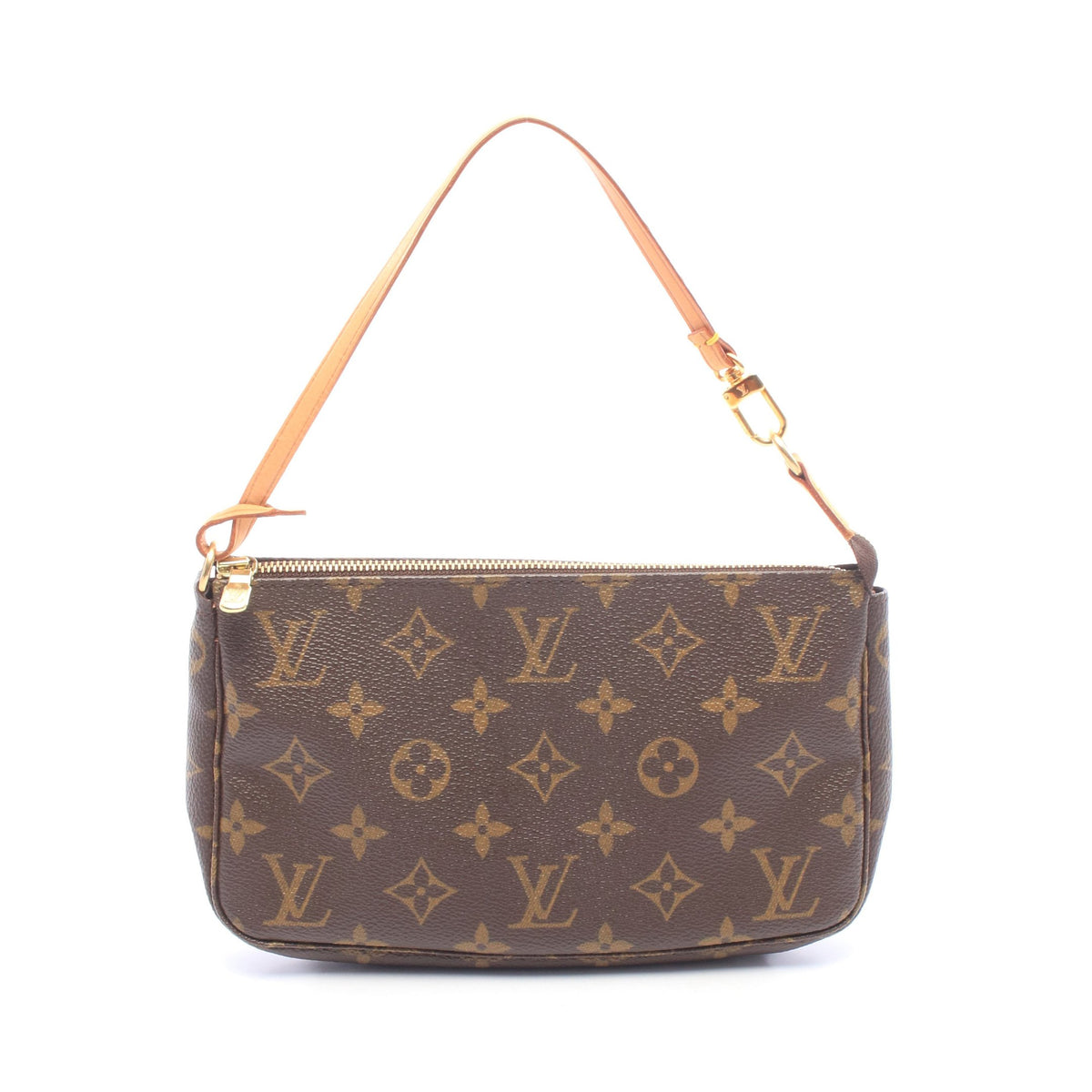ポシェットアクセソワール モノグラム ハンドバッグ PVC レザー ブラウン ルイヴィトン バッグ LOUIS VUITTON
