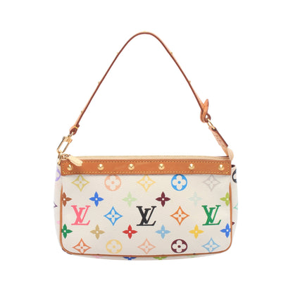ポシェットアクセソワール モノグラムマルチカラー ブロン ハンドバッグ PVC レザー ホワイト ルイヴィトン バッグ LOUIS VUITTON