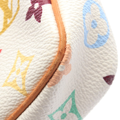 ポシェットアクセソワール モノグラムマルチカラー ブロン ハンドバッグ PVC レザー ホワイト ルイヴィトン バッグ LOUIS VUITTON