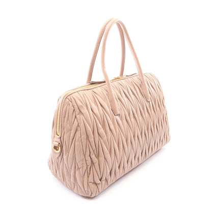 マテラッセ 2WAY ハンドバッグ レザー ピンクベージュ ミュウミュウ バッグ miu miu