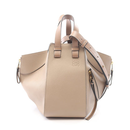 ハンモックバッグ スモール 2WAY ハンドバッグ レザー ベージュ グレーブラウン ロエベ バッグ LOEWE