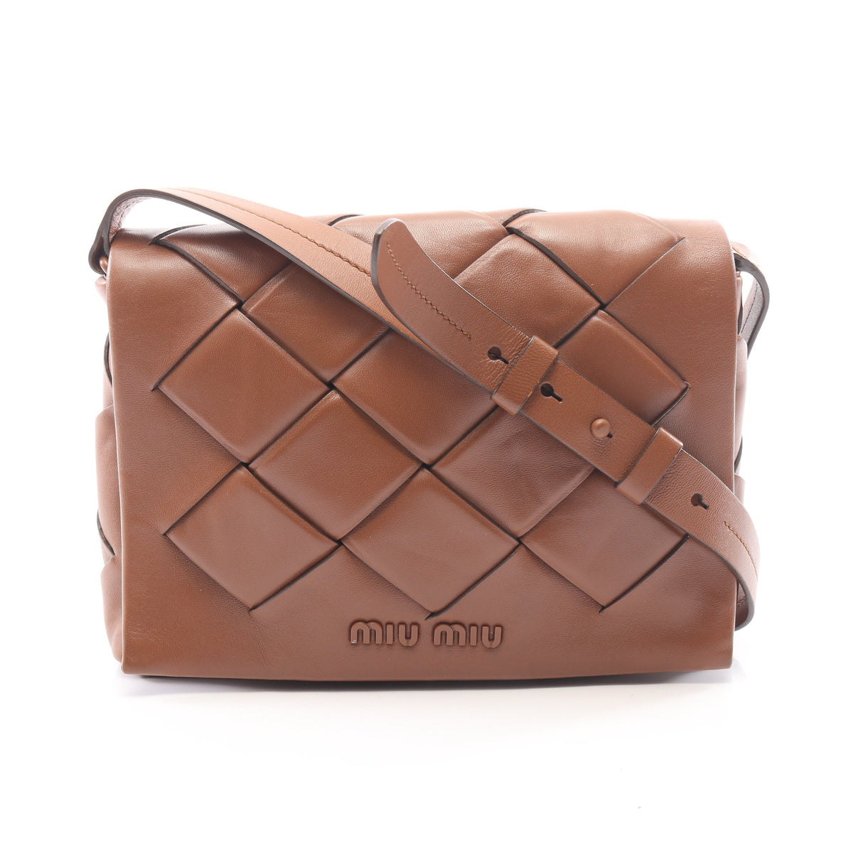 ショルダーバッグ レザー ブラウン ミュウミュウ バッグ miu miu