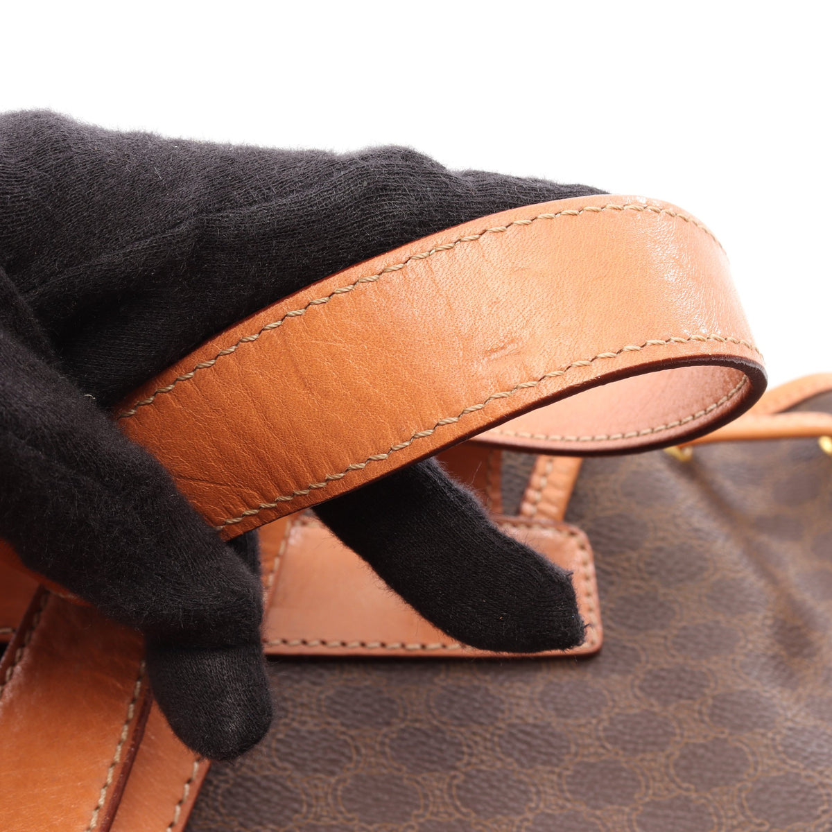 マカダム バックパック リュックサック PVC レザー ダークブラウン ブラウン セリーヌ バッグ CELINE