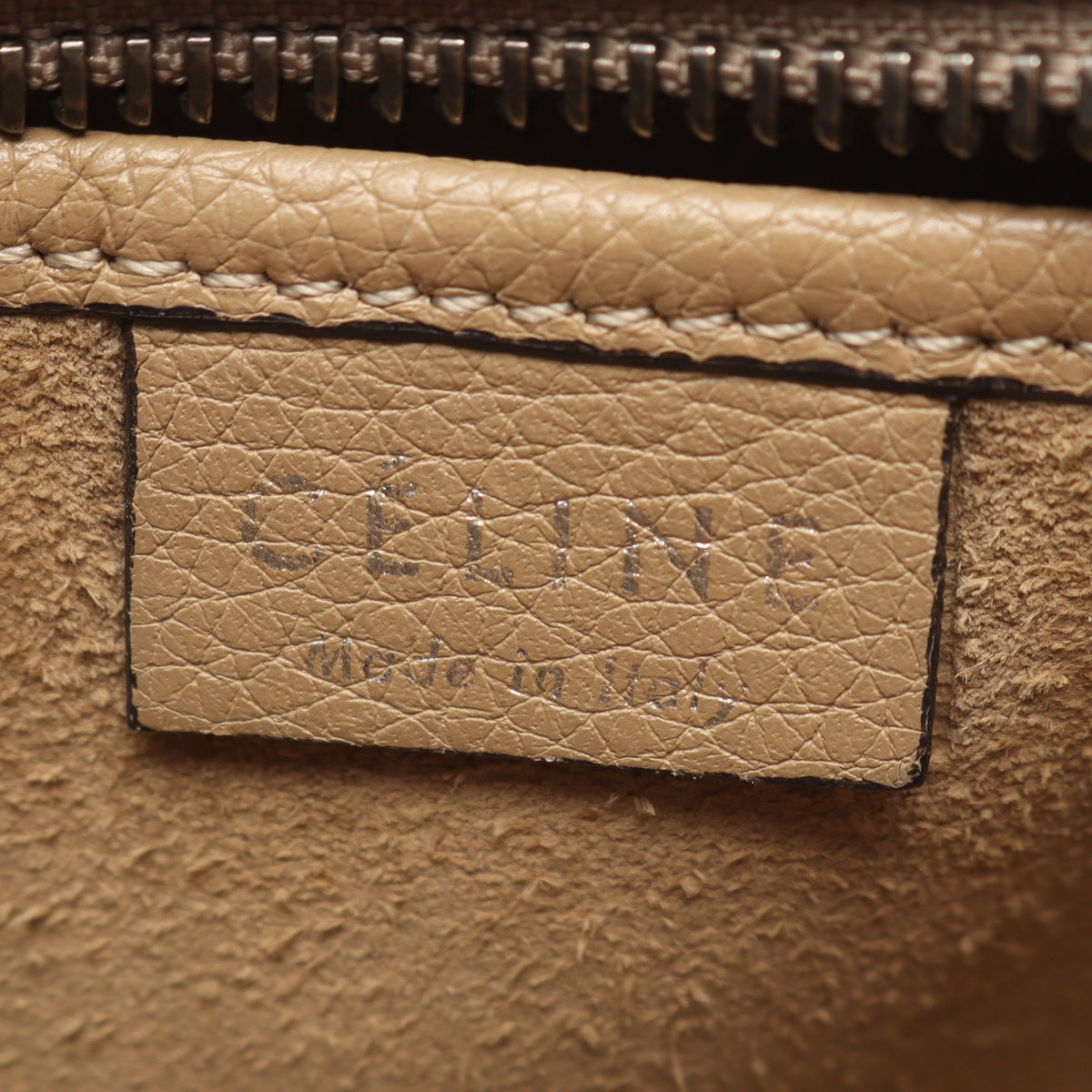 ラゲージ ナノショッパー 2WAY ハンドバッグ レザー ベージュ セリーヌ バッグ CELINE
