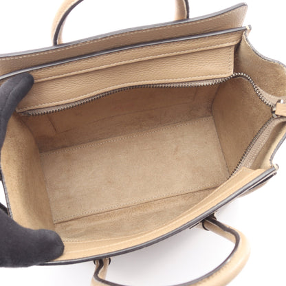 ラゲージ ナノショッパー 2WAY ハンドバッグ レザー ベージュ セリーヌ バッグ CELINE