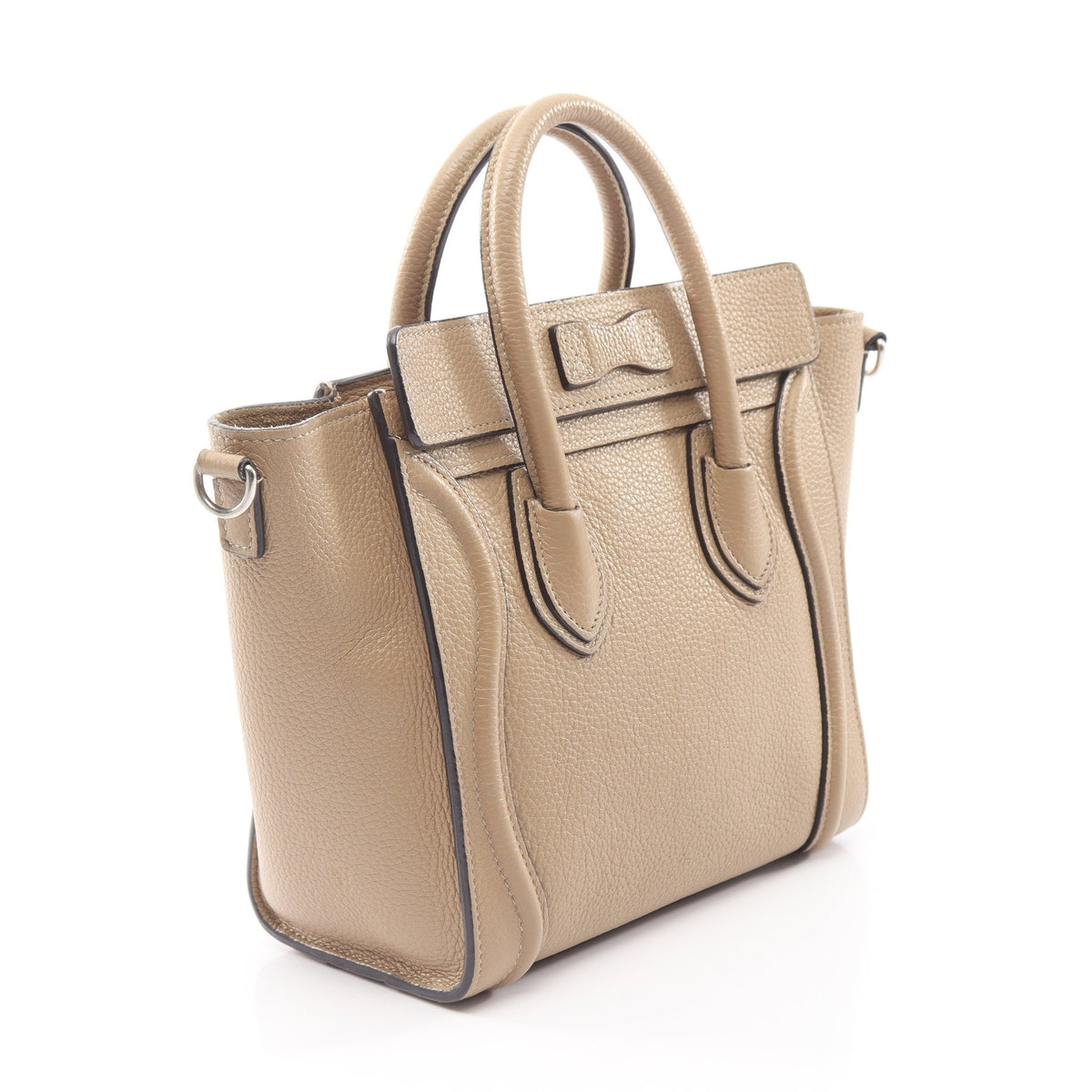 ラゲージ ナノショッパー 2WAY ハンドバッグ レザー ベージュ セリーヌ バッグ CELINE