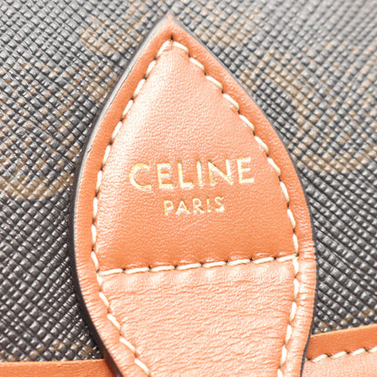 フォルコ ミディアムバッグ トリオンフ ショルダーバッグ PVC レザー ブラック ブラウン セリーヌ バッグ CELINE