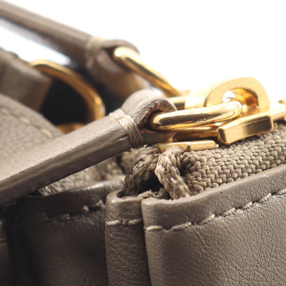 TRIO LARGE トリオ ラージ ショルダーバッグ レザー グレーベージュ セリーヌ バッグ CELINE