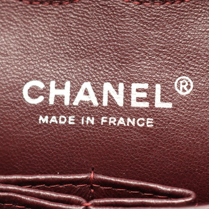 マトラッセ Wフラップ Wチェーンショルダーバッグ ラムスキン ブラック シルバー金具 シャネル バッグ CHANEL