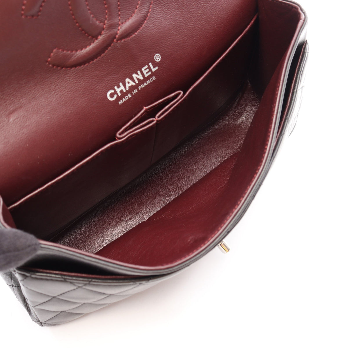 マトラッセ Wフラップ Wチェーンショルダーバッグ ラムスキン ブラック シルバー金具 シャネル バッグ CHANEL