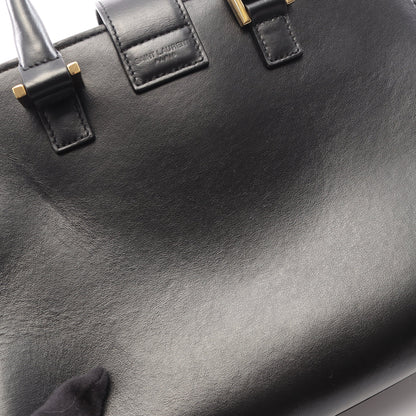 YSLライン ベイビー モノグラム カバス 2WAY ハンドバッグ レザー ブラック サンローランパリ バッグ SAINT LAURENT PARIS