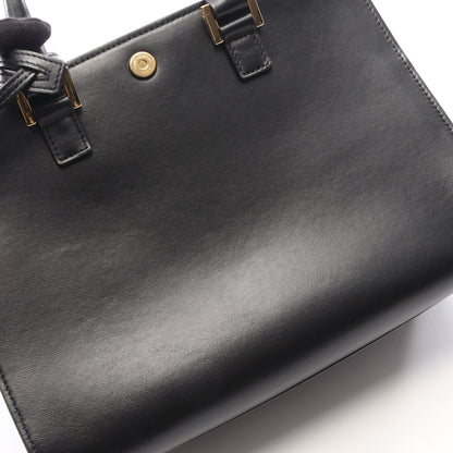 YSLライン ベイビー モノグラム カバス 2WAY ハンドバッグ レザー ブラック サンローランパリ バッグ SAINT LAURENT PARIS