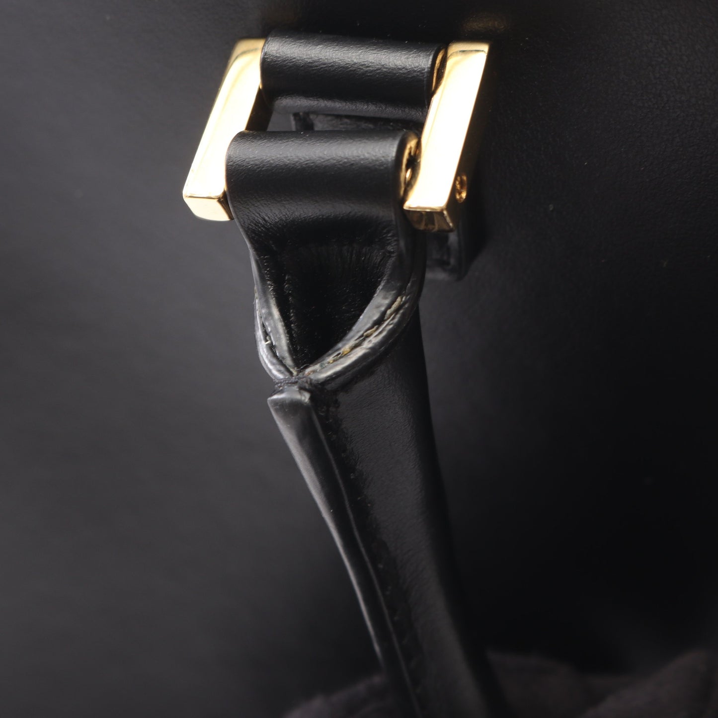 YSLライン ベイビー モノグラム カバス 2WAY ハンドバッグ レザー ブラック サンローランパリ バッグ SAINT LAURENT PARIS