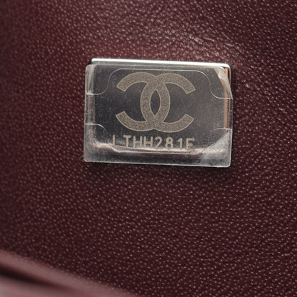 マトラッセ Wフラップ Wチェーンショルダーバッグ ラムスキン ブラック シルバー金具 シャネル バッグ CHANEL