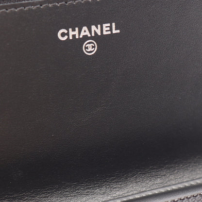 ボーイシャネル マトラッセ チェーンウォレット キャビアスキン ブラック シルバー金具 シャネル バッグ CHANEL