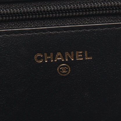 ボーイシャネル チェーンウォレット ラムスキン ブラック シャンパンゴールド ゴールド金具 シャネル バッグ CHANEL