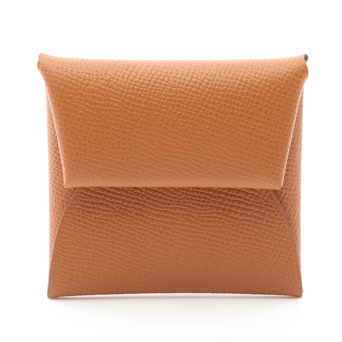 バスティア ゴールド コインケース ヴォーエプソン ライトブラウン シルバー金具 W刻印 エルメス 財布・小物 HERMES