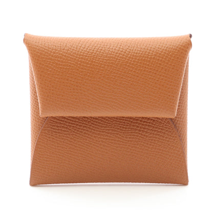 バスティア ゴールド コインケース ヴォーエプソン ライトブラウン シルバー金具 W刻印 エルメス 財布・小物 HERMES
