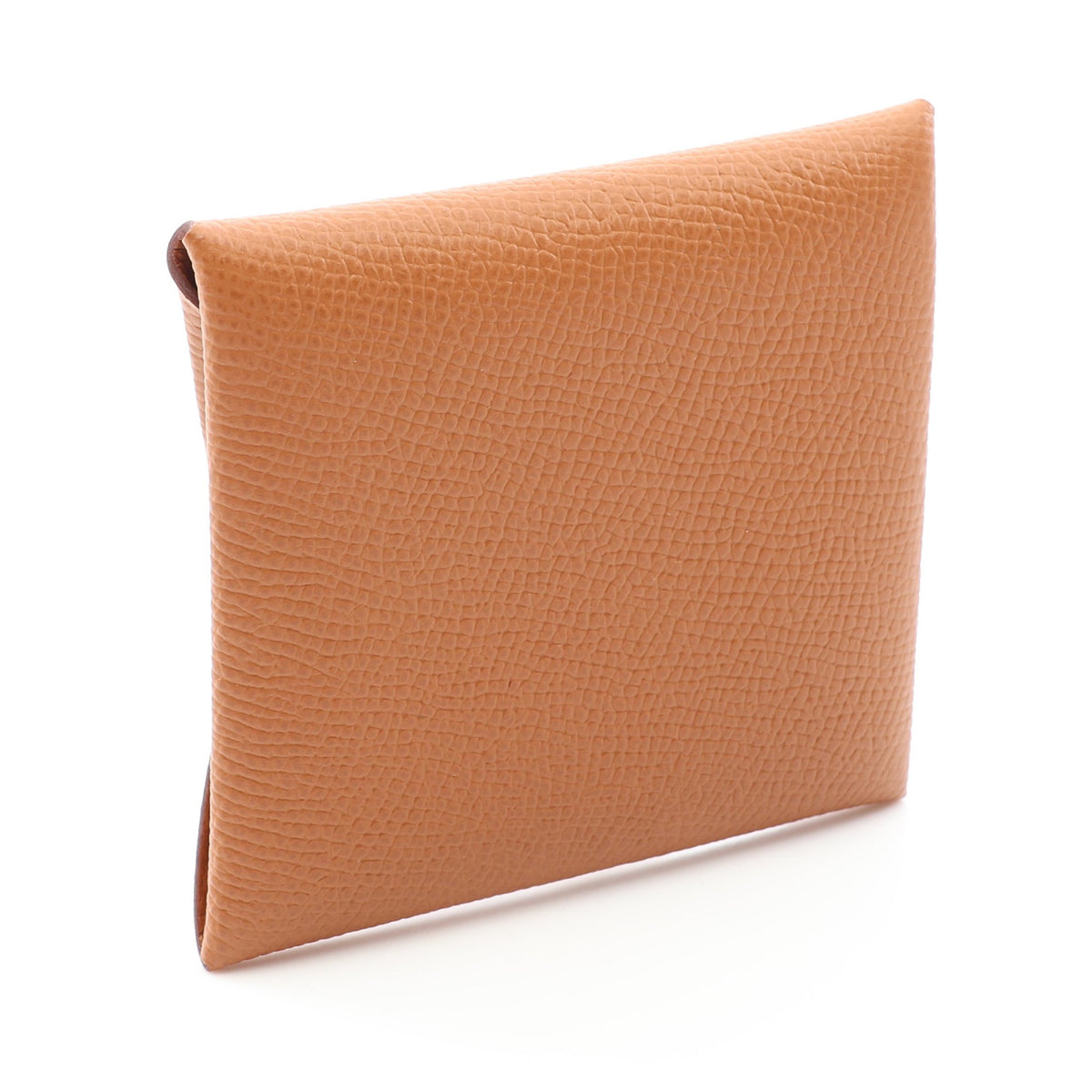 バスティア ゴールド コインケース ヴォーエプソン ライトブラウン シルバー金具 W刻印 エルメス 財布・小物 HERMES