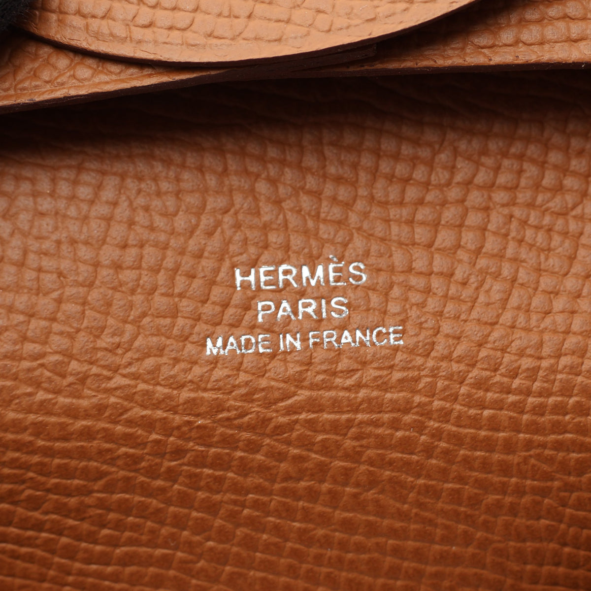 バスティア ゴールド コインケース ヴォーエプソン ライトブラウン シルバー金具 W刻印 エルメス 財布・小物 HERMES