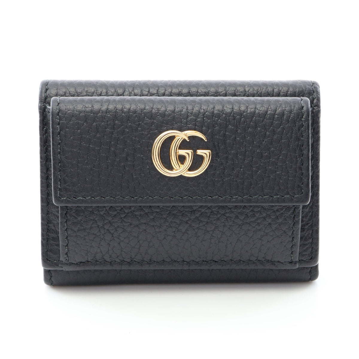 プチ マーモント 三つ折り財布 レザー ブラック グッチ 財布・小物 GUCCI