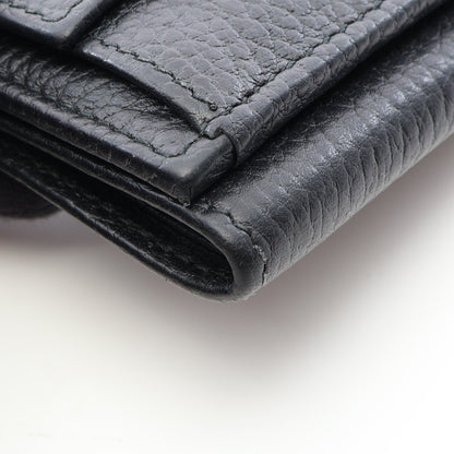 プチ マーモント 三つ折り財布 レザー ブラック グッチ 財布・小物 GUCCI