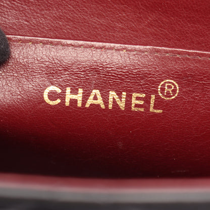 デカマトラッセ34 シングルフラップ Wチェーンショルダーバッグ ラムスキン ブラック ゴールド金具 シャネル バッグ CHANEL