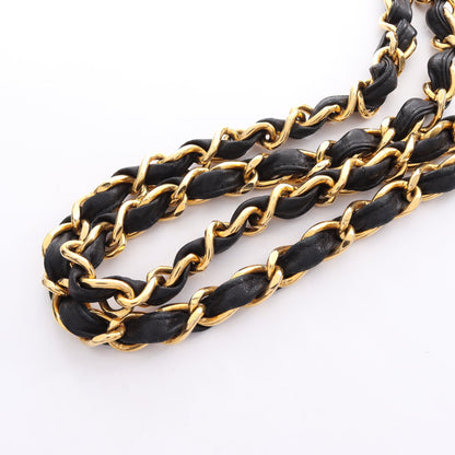 デカマトラッセ34 シングルフラップ Wチェーンショルダーバッグ ラムスキン ブラック ゴールド金具 シャネル バッグ CHANEL