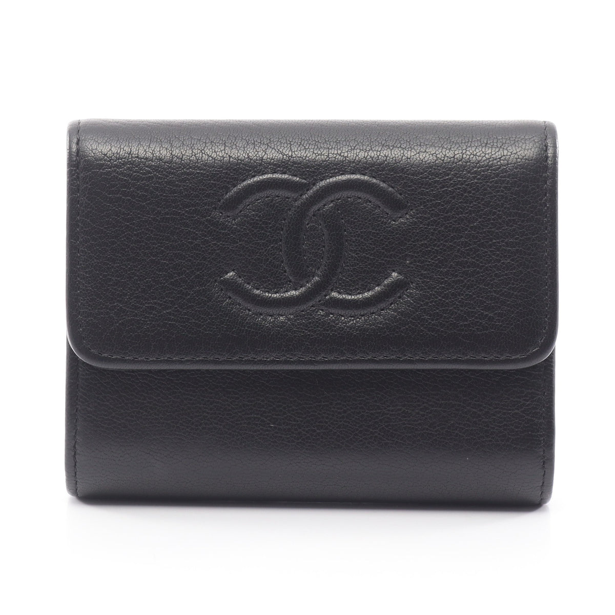 ココマーク コインケース レザー ブラック ゴールド金具 シャネル 財布・小物 CHANEL