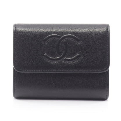 ココマーク コインケース レザー ブラック ゴールド金具 シャネル 財布・小物 CHANEL