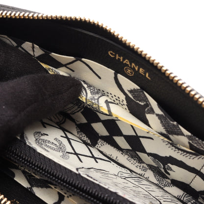ココマーク ラウンドファスナー財布 レザー ブラック ゴールド金具 シャネル 財布・小物 CHANEL