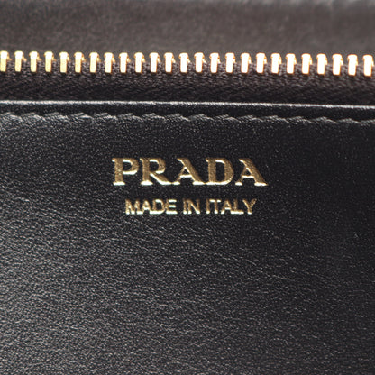 ラウンドファスナー長財布 レザー ブラック プラダ 財布・小物 PRADA