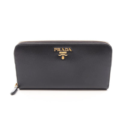 ラウンドファスナー長財布 レザー ブラック プラダ 財布・小物 PRADA
