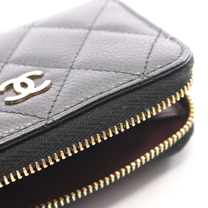 クラシック ジップ コインパース マトラッセ コインケース キャビアスキン ブラック ゴールド金具 シャネル 財布・小物 CHANEL