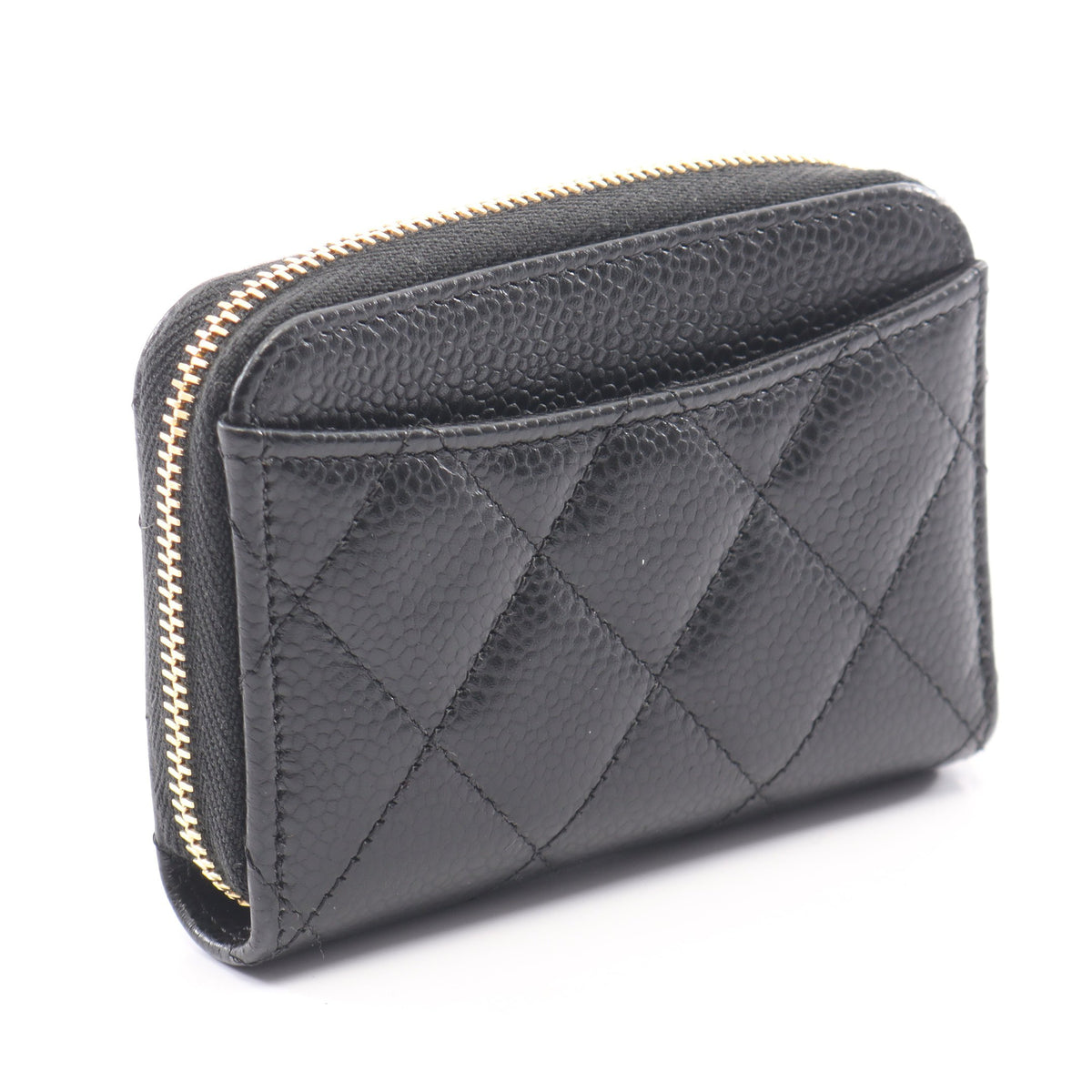 クラシック ジップ コインパース マトラッセ コインケース キャビアスキン ブラック ゴールド金具 シャネル 財布・小物 CHANEL
