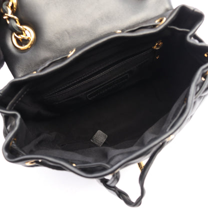 マトラッセ バックパック リュックサック ラムスキン ブラック ゴールド金具 シャネル バッグ CHANEL