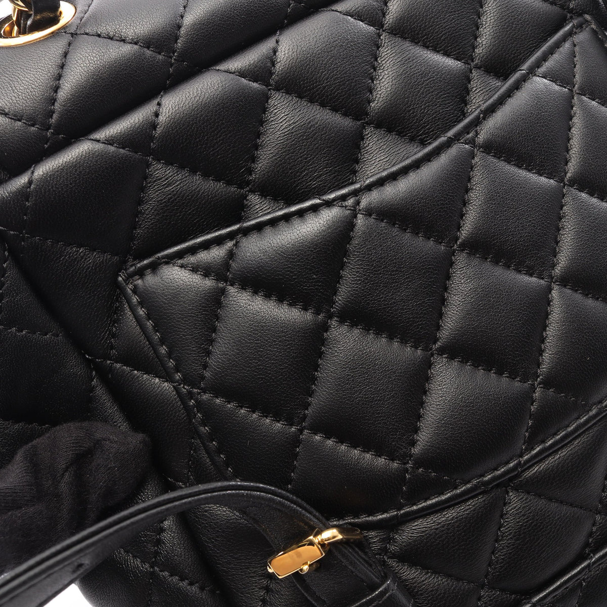 マトラッセ バックパック リュックサック ラムスキン ブラック ゴールド金具 シャネル バッグ CHANEL