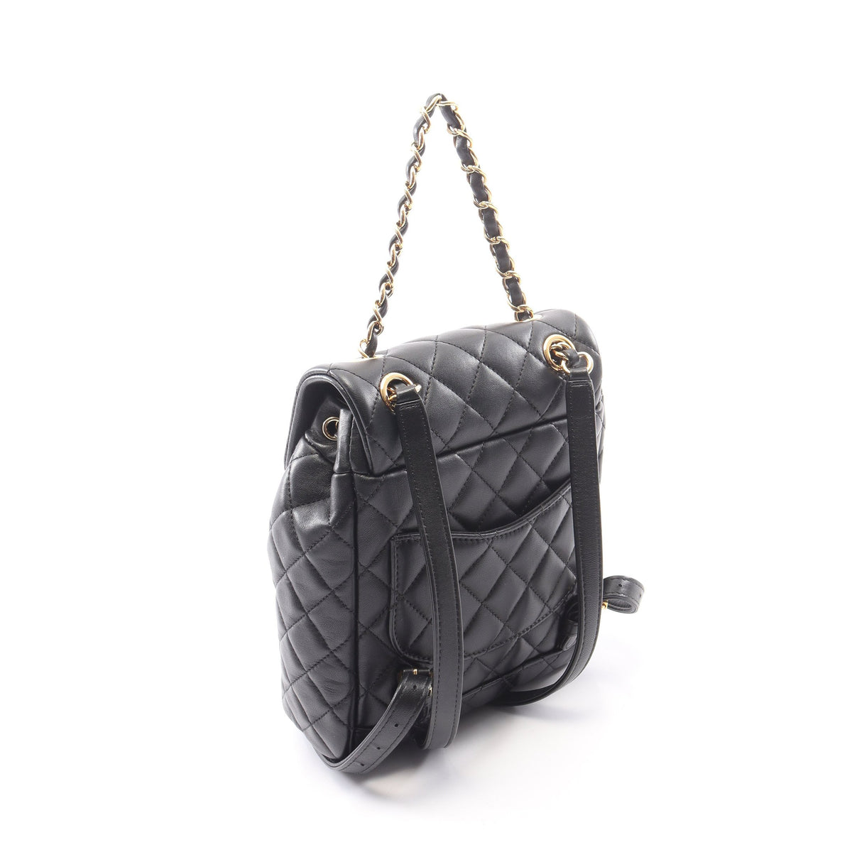 マトラッセ バックパック リュックサック ラムスキン ブラック ゴールド金具 シャネル バッグ CHANEL