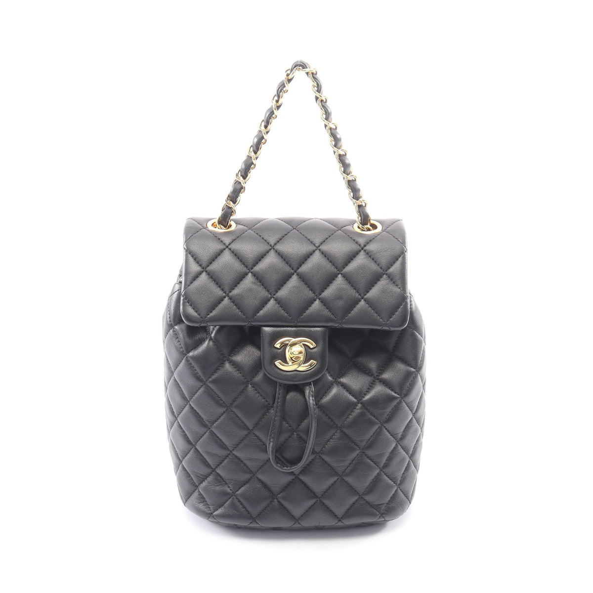 マトラッセ バックパック リュックサック ラムスキン ブラック ゴールド金具 シャネル バッグ CHANEL