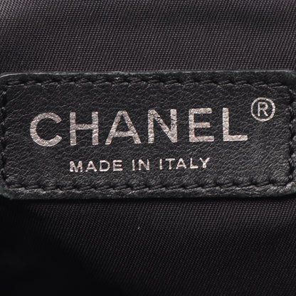 パリビアリッツMM ハンドバッグ トートバッグ コーティングキャンバス レザー ブラック シルバー金具 シャネル バッグ CHANEL